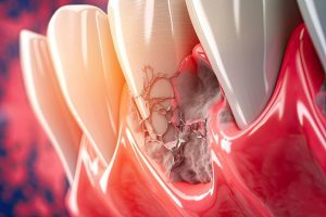 Zahnfleischrezession und Parodontose gehen Hand in Hand